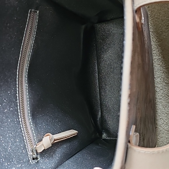 Consuela Tan and Cream Tote with Textured Design - Picture 7 of 7